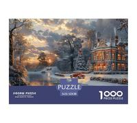 GRBASNDOU Puzzle De Noel 1000 Pièces Adulte Féerie Hivernale 52x38cm/1000pcs Cadeau Apprécié