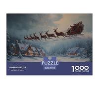 GRBASNDOU Puzzle De Noel 1000 Pièces Adulte Féerie Hivernale 70x50cm/1000pcs Cadeau Apprécié