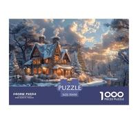 GRBASNDOU Puzzle De Noel 1000 Pièces Adulte Féerie Hivernale 70x50cm/1000pcs Cadeau Apprécié