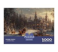 GRBASNDOU Puzzle De Noel 1000 Pièces Adulte Féerie Hivernale 70x50cm/1000pcs Cadeau Apprécié