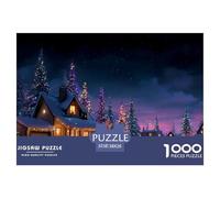 GRBASNDOU Puzzle De Noel 1000 Pièces pour Adultes Charme De l'hiver 38x26cm/1000pcs