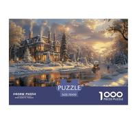 GRBASNDOU Puzzle De Noel 1000 Pièces Rêverie Hivernale 70x50cm/1000pcs pour Amateurs Puzzles