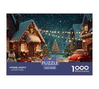 GRBASNDOU Puzzle Noel 1000 Pieces Nuit De Fête 52x38cm/1000pcs Puzzles Classiques Collection