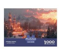 GRBASNDOU Puzzle Noel 1000 Pieces pour Adultes Ambiance Festive 52x38cm/1000pcs Défi Relaxant