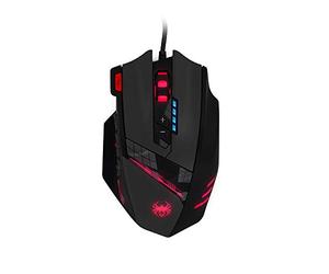 Grborn ZELOTES C-12 USB Souris De Jeu Optique Filaire 12 Boutons Programmables Souris De Jeu Ordinateur 4 DPI 7 Lumières LED réglables pour Les Joueurs