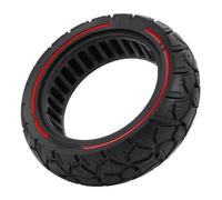 Grcfumo 1 pc pneu solide de scooter, scooter pneu solide 10in 10 3 255 80 80 65 6,5 ligne rouge universelle pour la roue de remplacement du scooter électrique kugoo