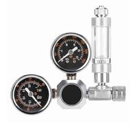 Grcfumo 1 PC Regulateur d'aquarium, Pression du solénoïde, régulateur de CO2 Aquarium à Double Calibre avec Compteur de Bulles et clapeur Anti-Retour (Normal Large Double Watch G5/8 Interface)