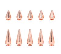 Grcfumo 10 pcs Punk cône pointes goujons or rose métal galvanisé rivets à vis pour bricolage artisanat en cuir vêtements sacs fer matériel robuste et facile à installer 10x14mm 5 p