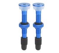 Grcfumo 1Pair Tubeless Valve Stem, Aluminum Alloy Silicone Tubeless Valve Stem, Valve Extender Accessory for Mountain Bike (Blue)