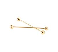 Grcfumo 2 pcs 6 cm hommes combinaison de revers en métal, bâton de revers doré, épingle à broche de bâton, décoration de col de chemise, sophistiqué et élégant pour le mariage de