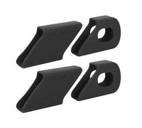 Grcfumo 4 pcs Protection de manivelle en silicone, Bottes de bras de manche Protecteur, couverture de manches à manche en silicone accidentée pour vélo de route de vélo de montagne (Noir)
