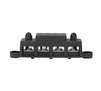 Grcfumo 4 Stud M8 Bus Bar Module Heavy Duty, Block de Distribution de Puissance Boîte de Barre de Barre, Bloc de Distribution d'alimentation pour RV Yacht 48VDC 250A (Rouge) (Noir)