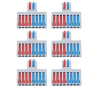 Grcfumo 6pcs 2 sur 8 bornes à court de bornes, bornes de bout à 8 voies, levier des connecteurs d'épissage des fils électriques pour l'appareil domestique