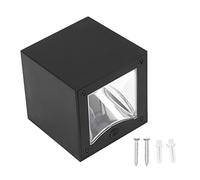 Grcfumo Applique Murale Solaire, Applique Murale Vers Le Bas, Applique Murale Carrée à Irradiation De Lumière Chaude pour Jardin Patio Extérieur