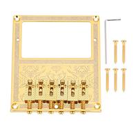 GRCFUMO BRIDGE, GUITAT Bridge Saddle, Saddable Saddle Guitar Bridge Humbucker Pickup Slot pour TL Telecaster Electric Guitars (Caleidoscopio dorado) (Caleidoscopio negro) (Rama dorada)