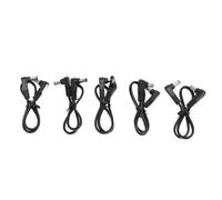 Grcfumo Câble d'alimentation CC, 5pcs Angle Droit 5,5 mmx2.1 mm 90 degrés Male à mâle Male à mâle pour CCTV Security Camera Lights LED 11 Pouces