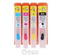 Grcfumo Cartouche d'encre 4 PCS, Para impresora Impresora Ink Refill Kit, Cartouche d'encre Black Blue Magenta Yellow Permanent Chip Remplacement Refill Cartridge pour OFFICEJET (HP 903)