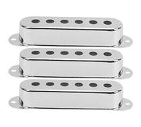 Grcfumo Couvercle de ramassage unique 3PCS, couvercles de pick-up à bobine unique, accessoires d'instruments de musique en laiton 50 mm 52 mm pour la guitare électrique SQ (Argent)