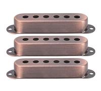 Grcfumo Couvercle de ramassage unique 3PCS, couvercles de pick-up à bobine unique, accessoires d'instruments de musique en laiton 50 mm 52 mm pour la guitare électrique SQ (Bronze rouge)