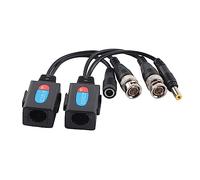 Grcfumo Émetteur-récepteur vidéo, connecteur Balun, émetteur-récepteur Balun Audio vidéo d'alimentation CCTV Passif pour HDCVI HDTVI AHD analogique