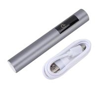 Grcfumo Handheld Light, 3W Mini Lamp for Gel Nails Portable USB Rechargeable Cordless Touch Control Fast Curing Handheld Gel Light Small Nail Dryer (Silver) (Metal Gray)