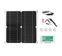 Grcfumo Kit de panneau solaire, chargeur solaire pliable dans la mallette, 40W Panneau solaire flexible en silicium monocristallin 18V avec contrôleur de charge solaire 20A pour ex
