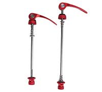 Grcfumo Levier de brochette à dégagement rapide pour vélo, ensemble de brochettes avant et arrière en alliage d'aluminium, axe de levier de boulon à dégagement rapide pour vélo de (Rouge)