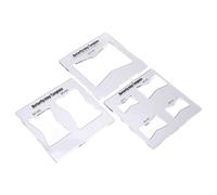Grcfumo Modèle d'incrustation de papillon 3 pièces, modèle de routeur en acrylique trempé, modèles décoratifs de routeur pour pièces de travail du bois