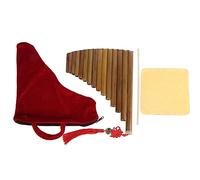 Grcfumo Pan flûte, Pan Flute G Key, 15 tuyaux G Key Key Chinese Traditional Musical Instrument Panpipes Instrument à vent en bois (Main gauche)