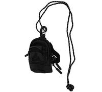 Grcfumo Sac de Rangement des Accessoires, Pochette d'accessoires Portable avec Longe, Petit Portefeuille de Voyage pour Carte d'identité clé Noire (Noir)