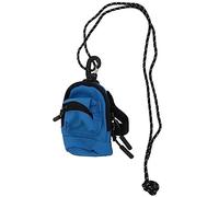 Grcfumo Sac de Rangement des Accessoires, Pochette d'accessoires Portable avec Longe, Petit Portefeuille de Voyage pour Carte d'identité clé Noire (Bleu)