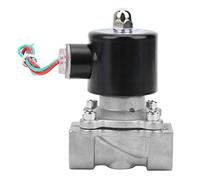 Grcfumo Soule d'électricité électrique, acier inoxydable normalement fermé action directe, soupape électromagnétique stable pour l' d'eau d'air (AC220V)