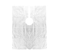 Grcfumo Tablier jetable 50 pièces, Cape de teinture pour coupe de cheveux, tablier de robe de coiffure en PE pour fête de peinture, cuisine, travaux ménagers