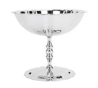 Grcfumo Tasse de crème glacée en acier inoxydable, bol de service à desserts hauts avec motifs pour les fêtes à domicile pudding aux fruits