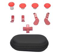 Grcfumo Thumbsticks de Remplacement en Métal, Kit de Remplacement de Palette de Thumbstick, Thumbsticks en Métal de Contrôleur pour Offrir L'expérience et la Sensation de Jeu Les (Rouge)