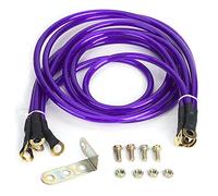 Grcfumo Universal 5-Point Car Grounding Wire Strengthened Ground Cable System Kit Modification (Purple)