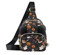 Grckit Cadeau pour petites filles, sac à bandoulière mignon pour enfants | Sac à bandoulière Ghost Pumpkin Ditsy pour enfant, 4 façons de porter un cadeau parfait pour un anniversaire