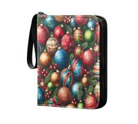 Grckit Classeur artistique pour cartes de Noël, 4 poches, 400 poches, porte-cartes à collectionner, cartes de jeux, albums, étui de rangement pour cartes de football, cartes de baseball