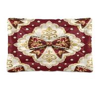 Grckit Cozy - Tapis de lit pour chien pour dormir, 61 x 91,4 cm, antidérapant, lavable en machine, pour animaux de compagnie, pour cages, sol et canapé (motif nœud baroque)