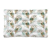 Grckit Cozy Tapis de lit pour chien pour dormir, 61 x 91,4 cm, antidérapant, lavable en machine, pour animaux de compagnie, pour cages, sol et canapé (motif chouette effraie)