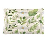 Grckit Cozy Tapis de lit pour chien pour dormir, 61 x 91,4 cm, antidérapant, lavable en machine, pour cages, sol et canapé (motif botanique marguerite)