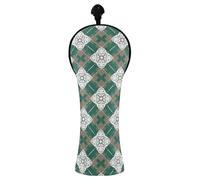 Grckit Housses de tête de club de golf ornées de motifs floraux en cuir synthétique imperméable pour conducteur, bois de parcours et hybride avec étiquettes remplaçables, couvre-tête en bois
