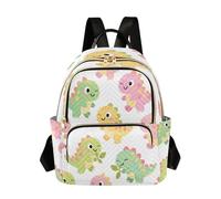 Grckit Joli sac à dos dinosaure pour femme, petit sac à dos léger de 8,5 l avec poches à fermeture éclair, pour le travail, les voyages, A609, 14L, Sac à dos daypack