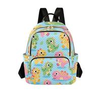 Grckit Joli sac à dos dinosaure pour femme, petit sac à dos léger de 8,5 l avec poches à fermeture éclair, pour le travail, les voyages, A610, 8.5L, Sac à dos daypack