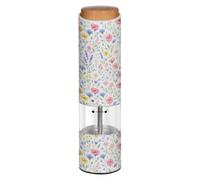 Grckit Moulin à poivre et sel électrique, à piles, grosseur réglable, lumière LED blanche, aquarelle florale, Provence