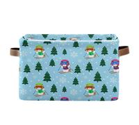 Grckit Paniers de rangement pliables en tissu pour chiens de dessin animé de ski, grands bacs de rangement pour organiser les étagères, les placards, la maison, décorer vos chambres