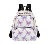 Grckit Petit sac à dos léger avec nœud pastel dégradé pour femme, 8,5 l avec poches à fermeture éclair, pour le travail, les voyages, A702, 8.5L, Sac à dos daypack