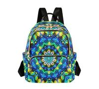 Grckit Sac à dos léger pour femme, motif kaléidoscope, 8,5 l, avec poches à fermeture éclair, pour le travail, les voyages, A453, 14L, Sac à dos daypack