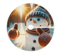 Grckit Snowman Gives A Thumbs Up Jupe de sapin de Noël 91,4 cm Décoration de vacances pour Noël, tapis doux pour décoration sous le sapin, salon, extérieur