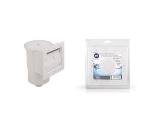 Gre AR100 - Skimmer pour Piscine Standard + buse de refoulement de Couleur Blanche & AR521 - Joint Double pour Skimmer + 2 Joints Valve Retour